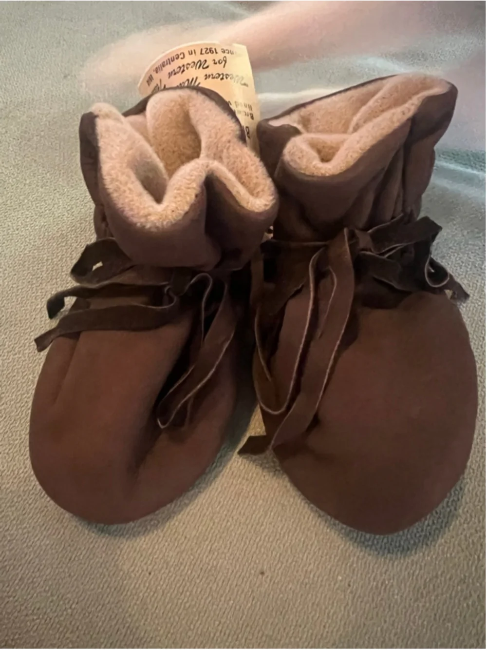 Baby Geier Glove Co. Brown Deerskin Moccasins XL